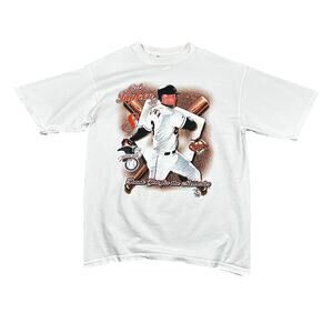 Vintage 2001 Cal Ripken Jr. Baltimore Orioles MLB Baseball Graphic T-Shirt M